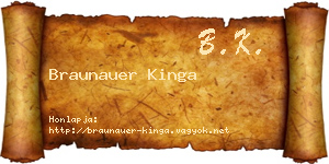 Braunauer Kinga névjegykártya